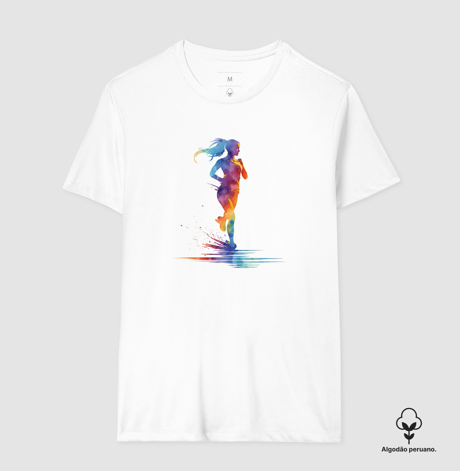 Mulher corredora - Aquarela