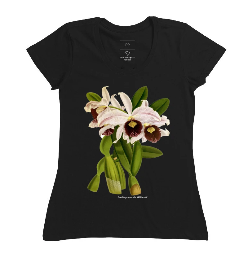 Camiseta Feminina Brasilaelia purpurata t-shirt