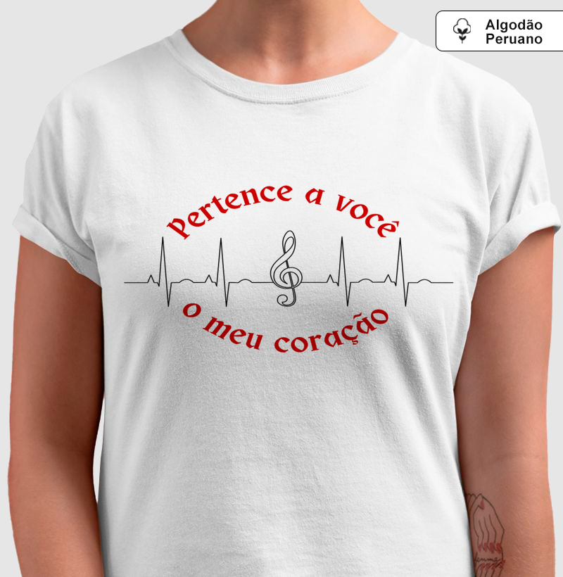 Camisa Nota Musical Coração