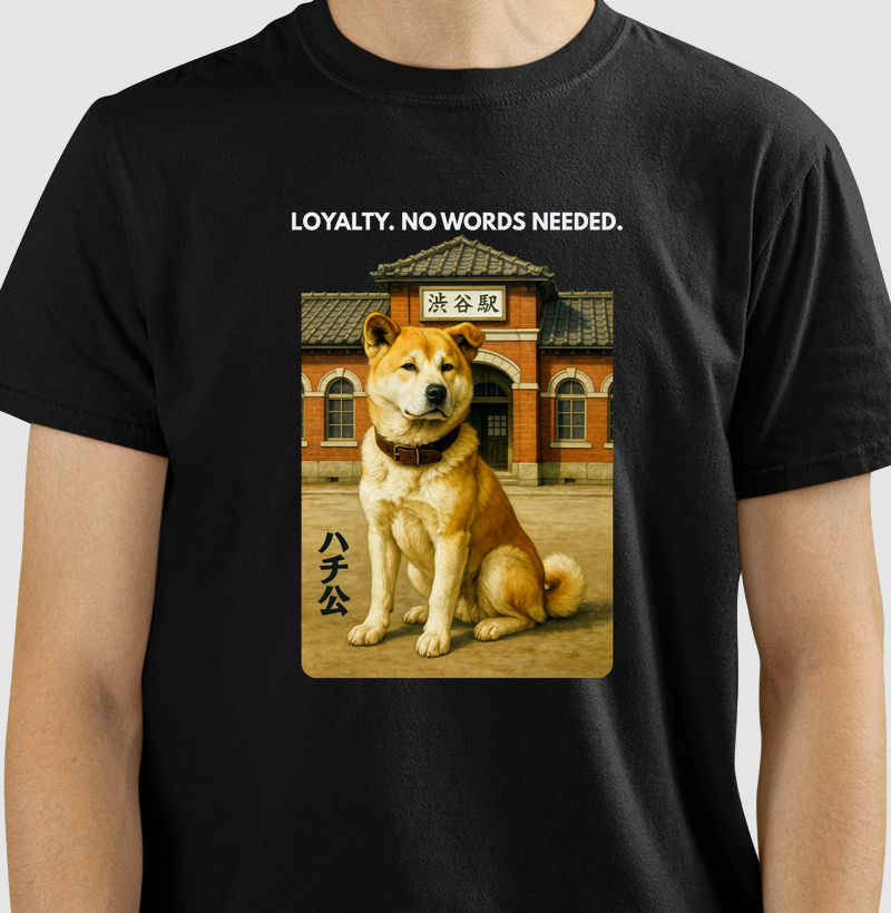 Camiseta Hachiko - Estação de Shibuya