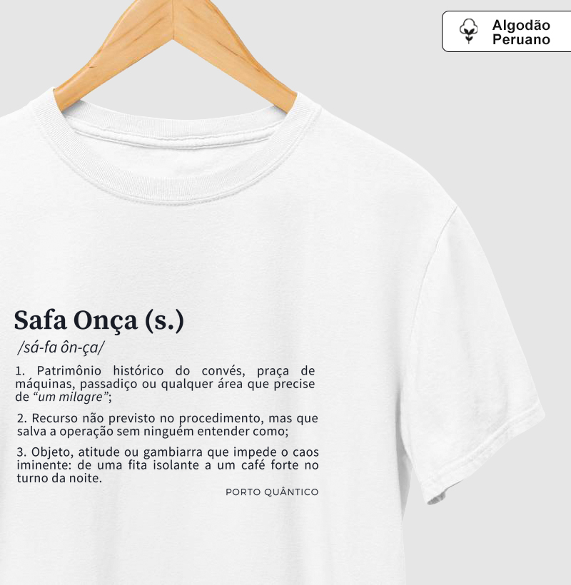 Camiseta Unissex 100% Algodão Peruano - Safa Onça (s.)