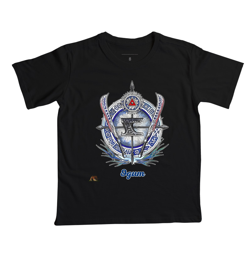Camiseta Aruanda ê Armas de Ogum Caminhos Abertos em Algodão Premium