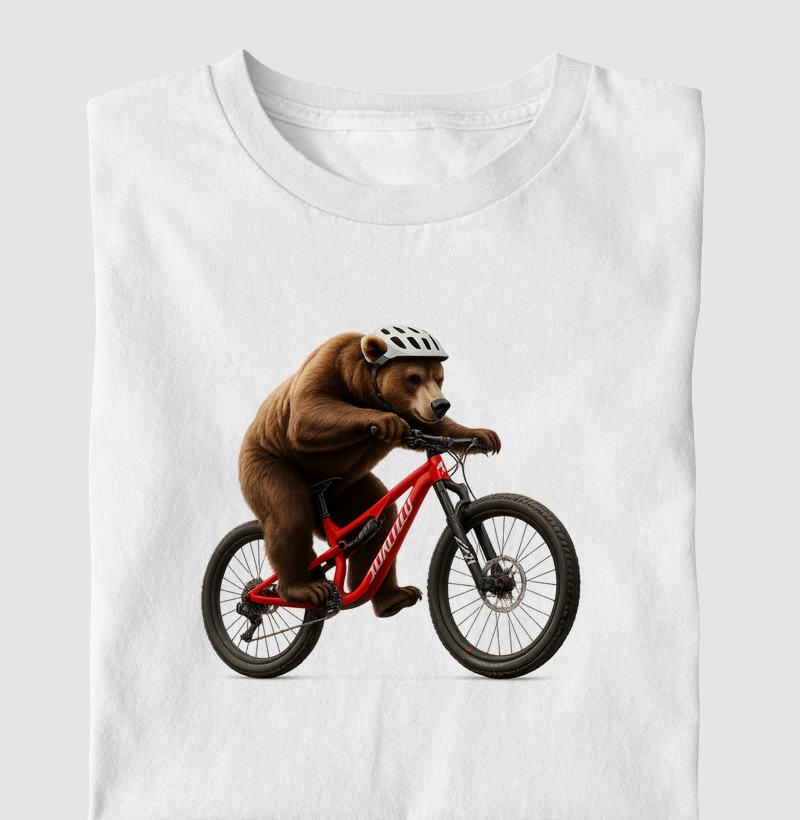 Estampa Urso Pedalando 