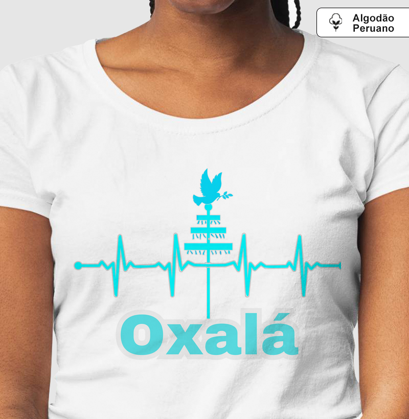 Camiseta Premium Frequência de Oxalá  100% Algodão Peruano
