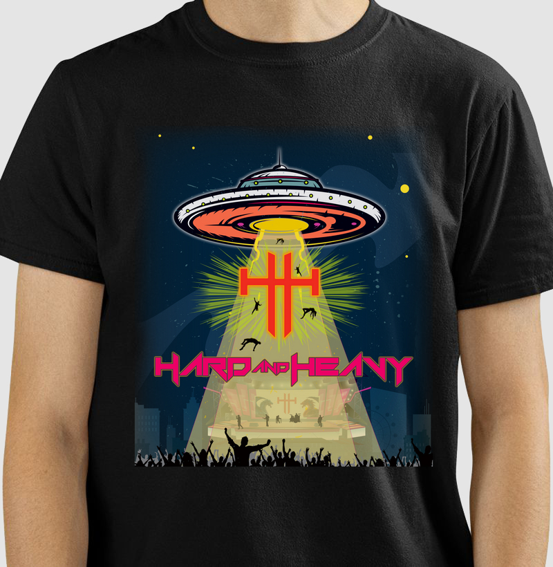 CAMISETA HARD AND HEAVY - ABDUÇÃO