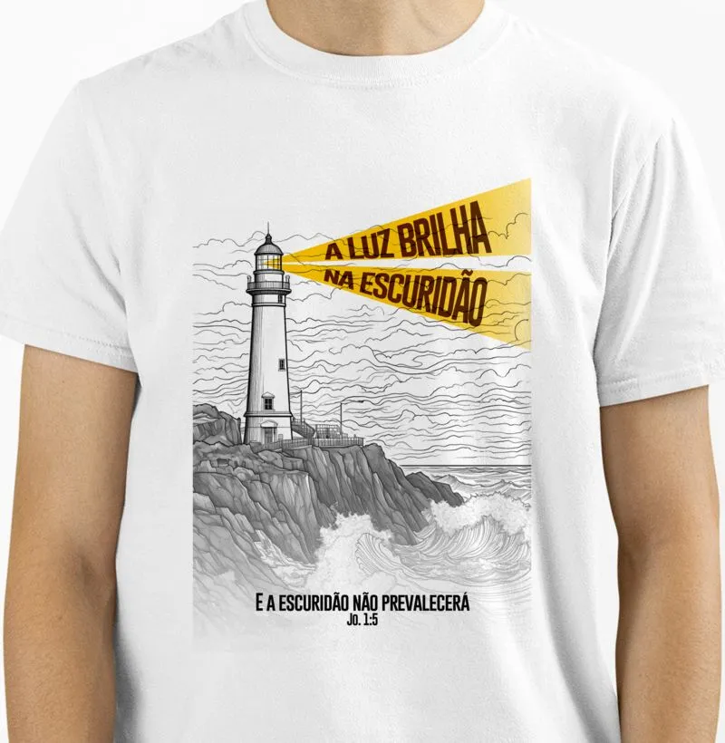 A Luz brilha na escuridão camiseta qualidade Reserva