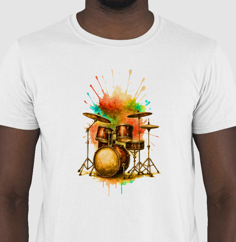 Camiseta para Baterista – Impacto, Ritmo e Estilo
