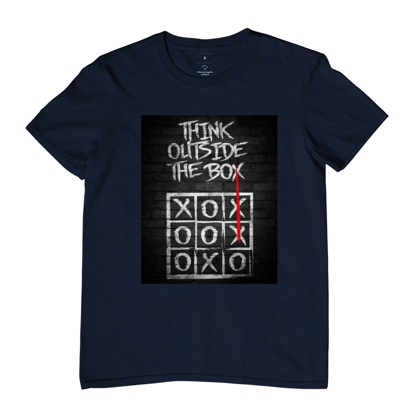Camiseta pense fora da caixa