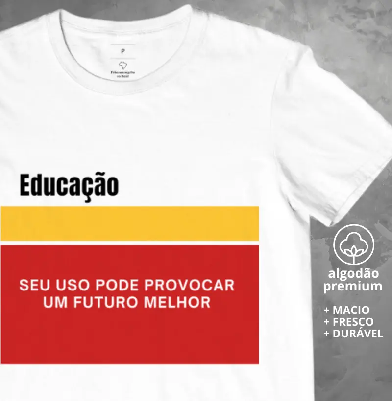 Camiseta Educação Caixa de Medicamento