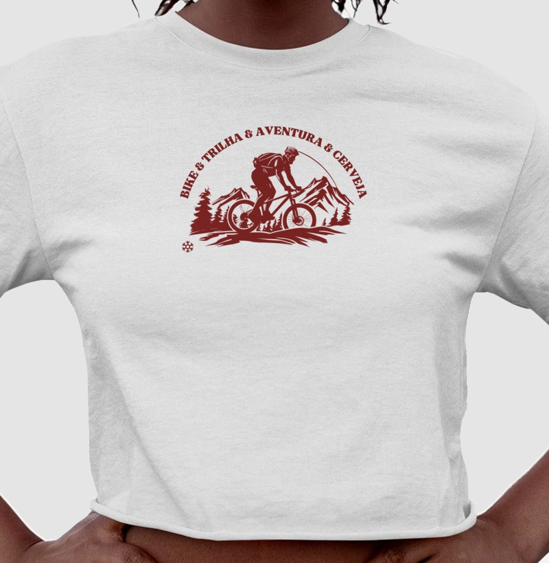 Camiseta Cropped Aventura &Cerveja