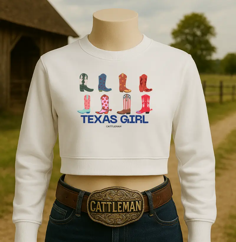 Blusa cropped Feminina TEXAS GIRL