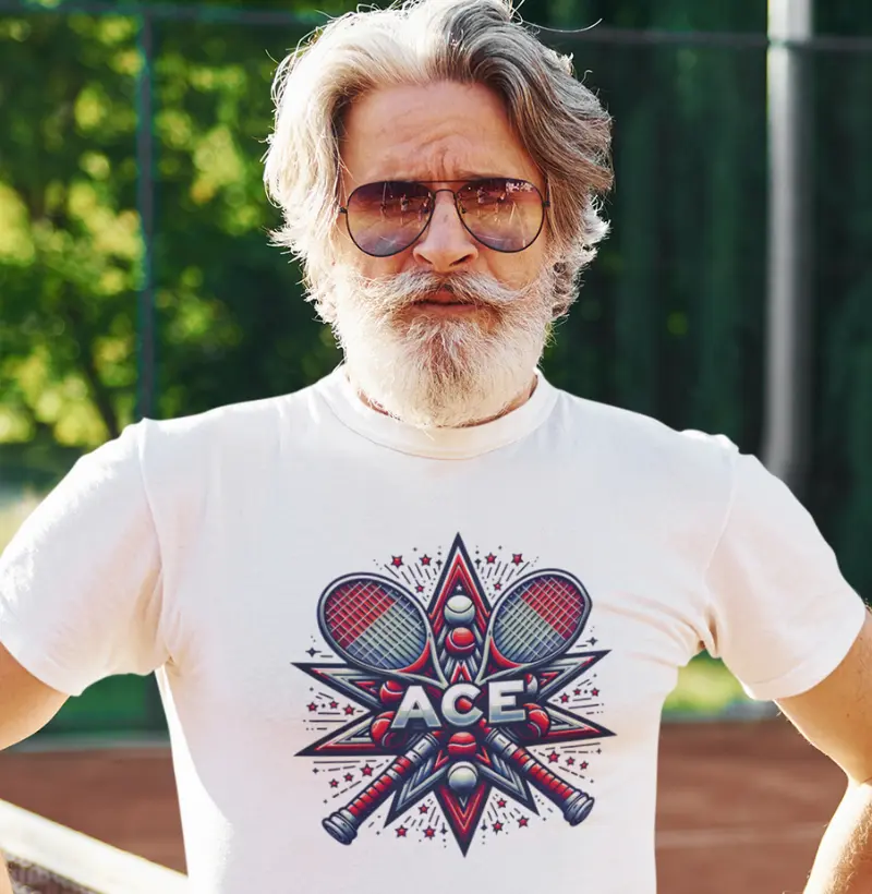 Camiseta Ace Power | Estampa Exclusiva | Roupas de Tênis de Luxo