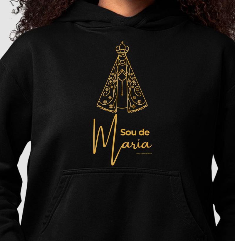 Moletom com Capuz Sou de Maria