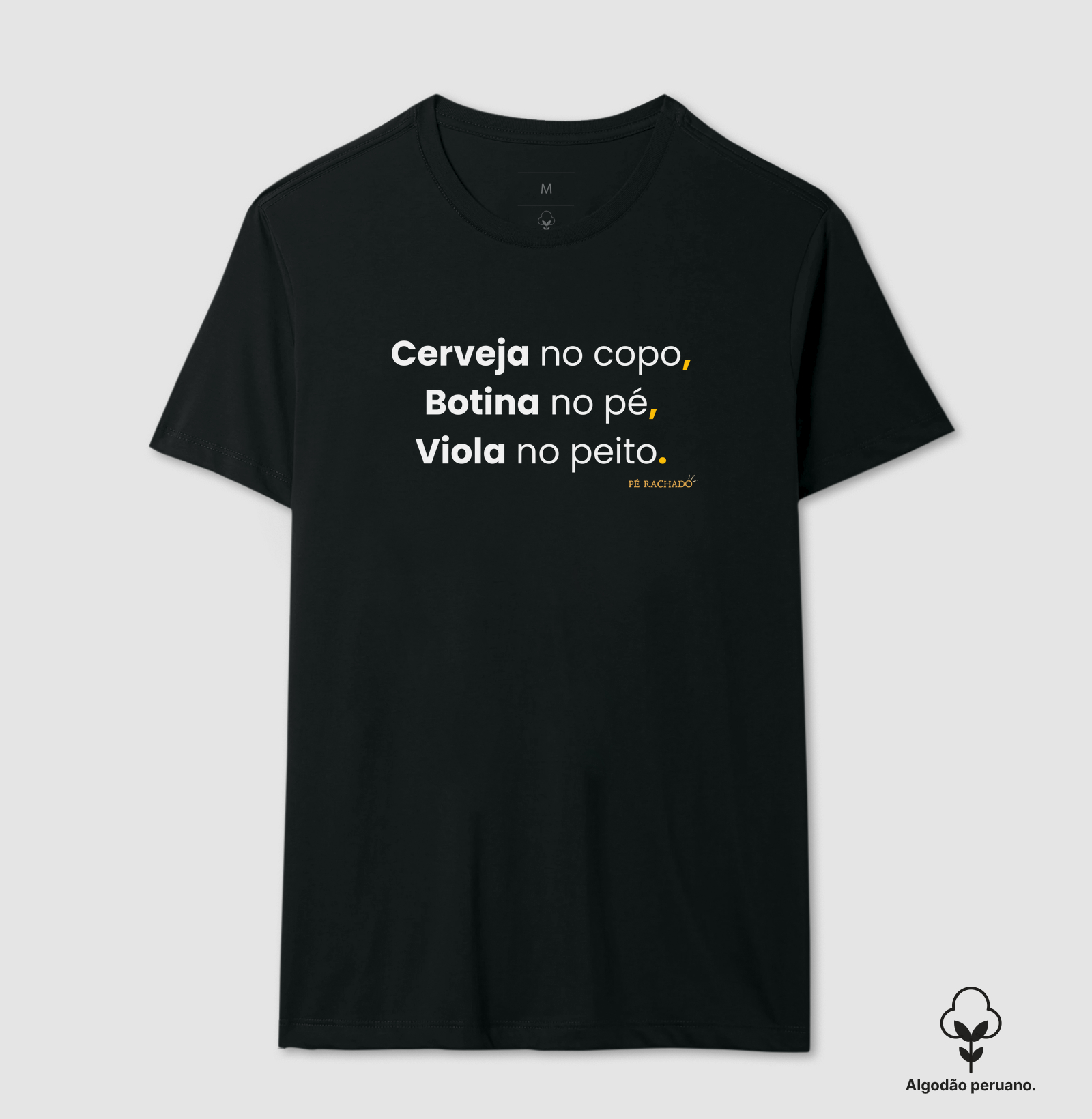 Cerveja no copo, botina no pé e viola no peito