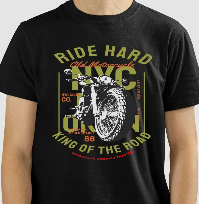 CAMISETA RESERVA.INK MASCULINA E FEMININA TRIBOS.etc OF ROADS MOTORCYCLE KING OF THE ROAD
