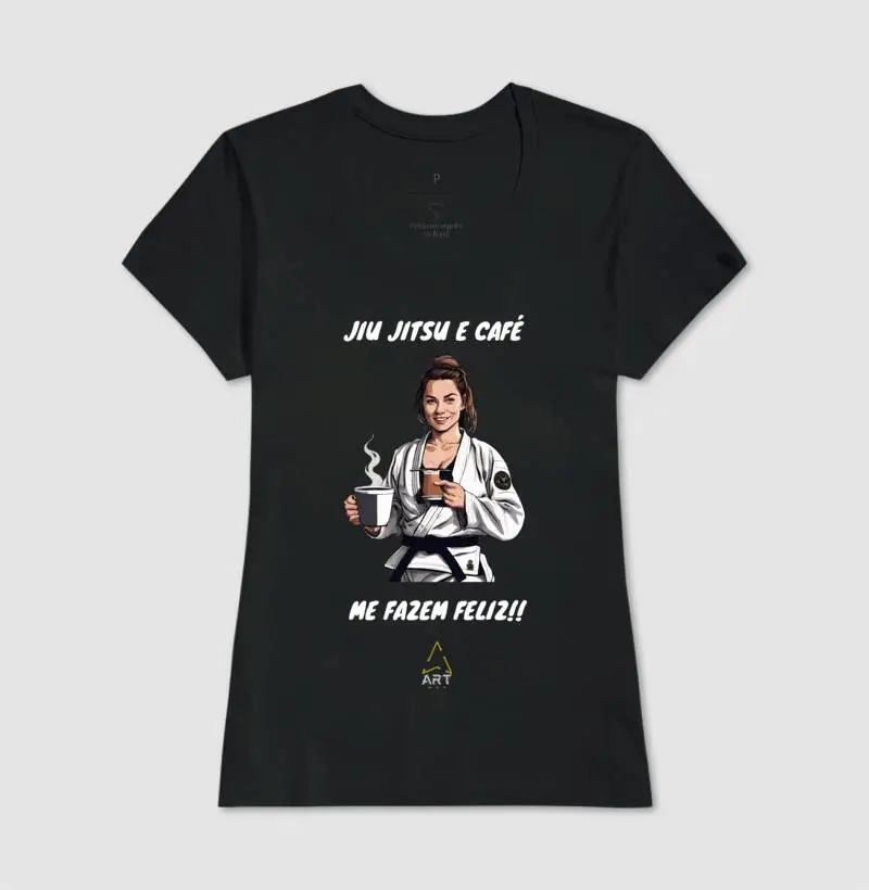 jiu e café me fazem feliz / feminino