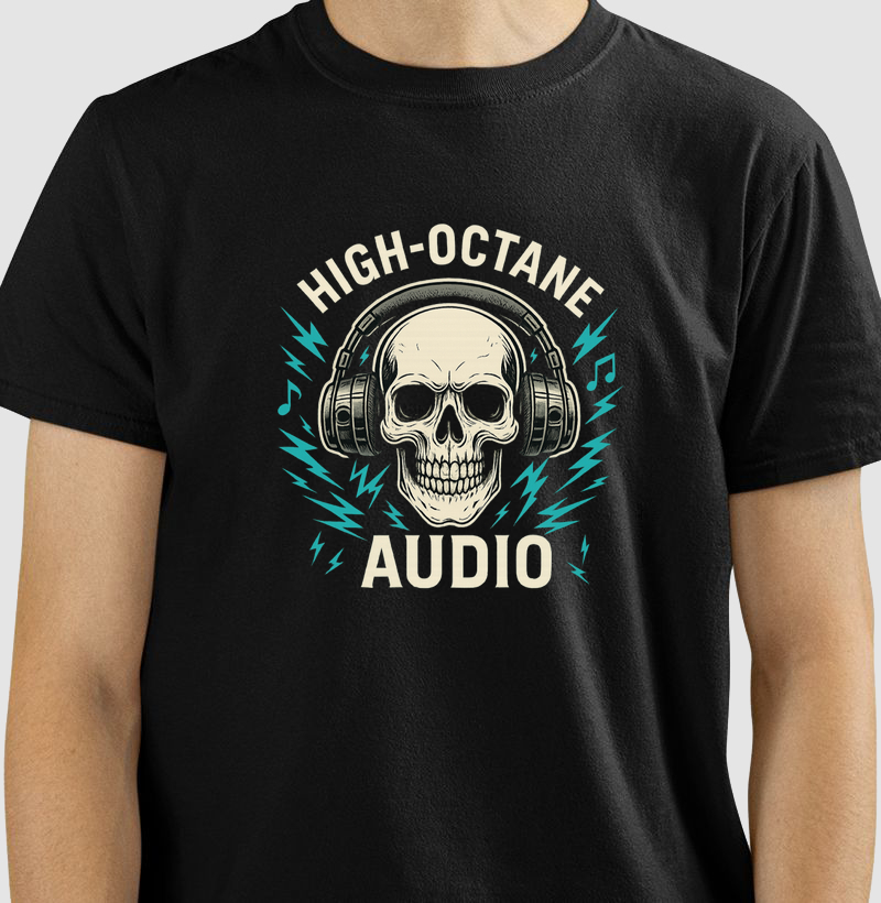 camiseta-garage-motors-kustom-high-octane-audio-caveira-headphones-rock
