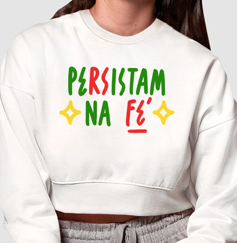 MOLETOM CROPPED NA FÉ - POR FELIPE GUGA