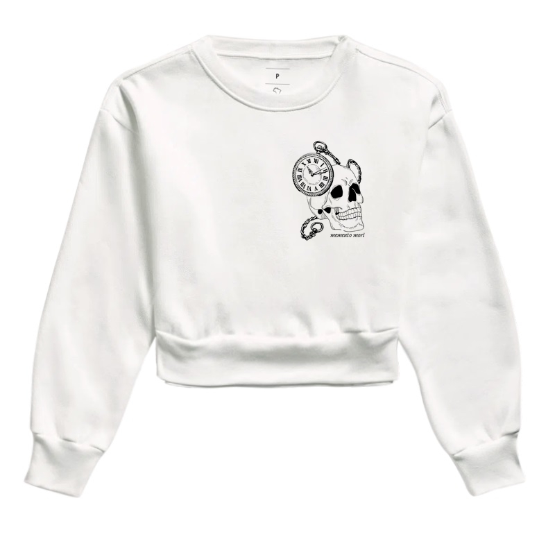 Cropped Moletom Memento Mori 