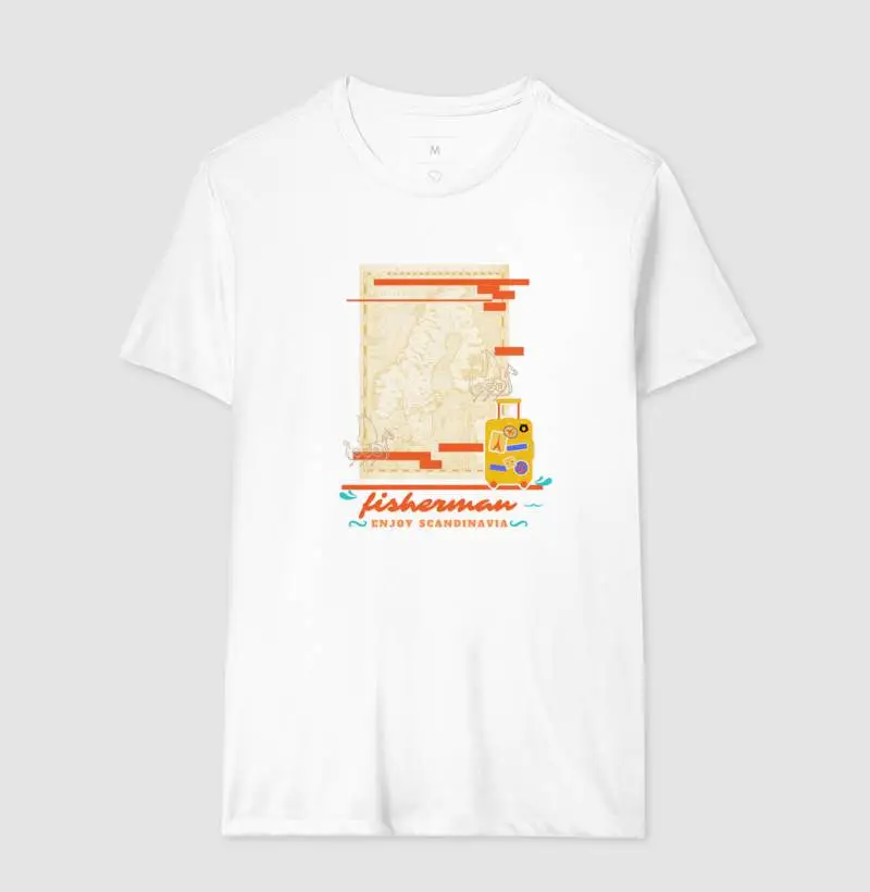 camiseta mala viagem Escandinávia