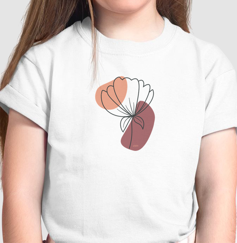 Flor estilizada fundo rosa