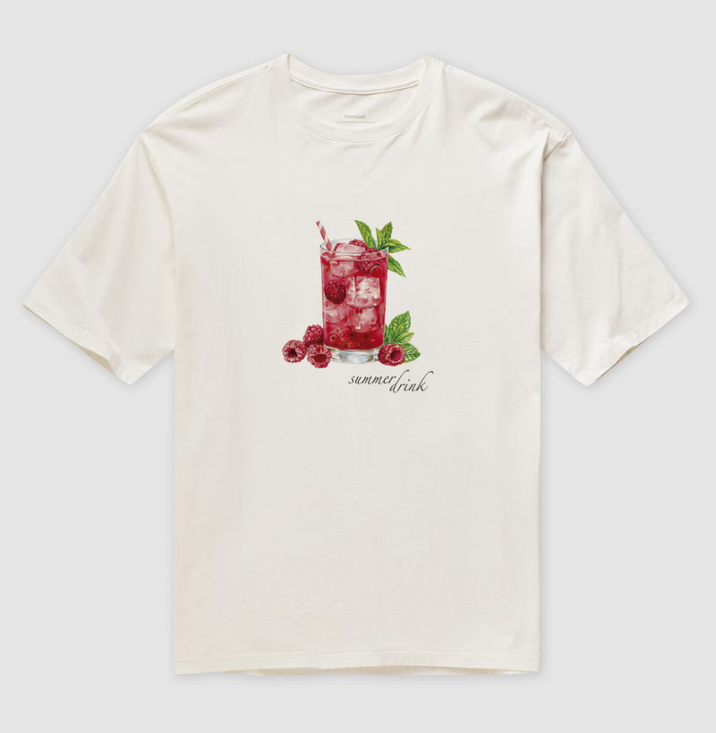 Camiseta Oversized Red Drink 