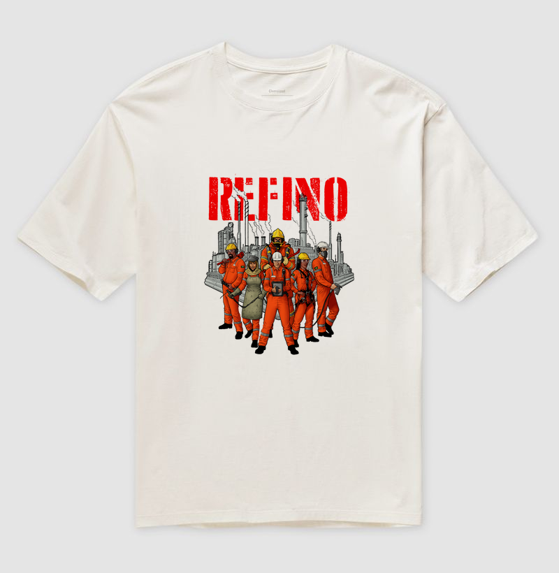 Camiseta Unissex  Oversized 100% Algodão - Refino | Collab Mundoffshore