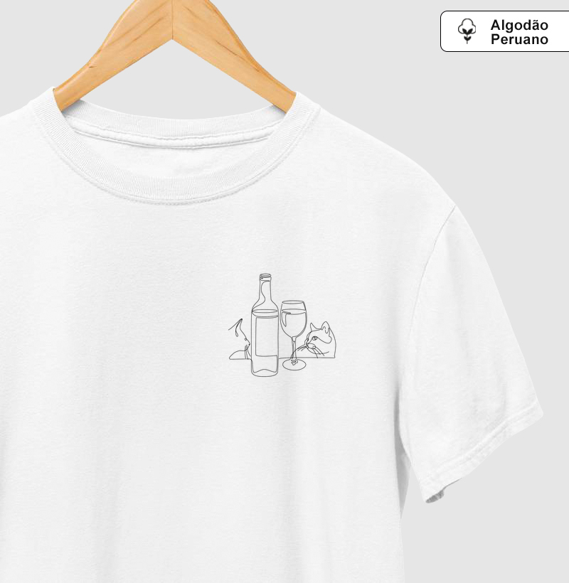 Camiseta Wine and Cats