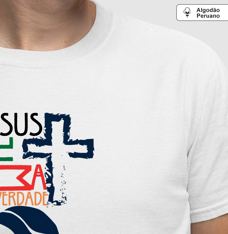 Estampa Jesus Te Ama De Verdade Branca Masc.