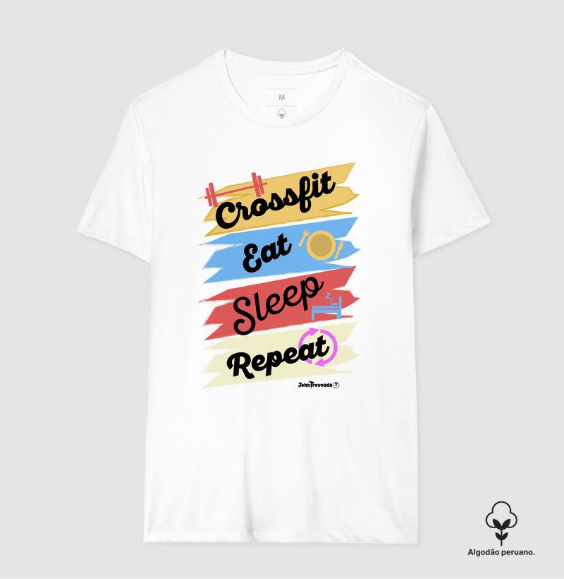 Camiseta Prime Crossfit, Eat, Sleep, Repeat 