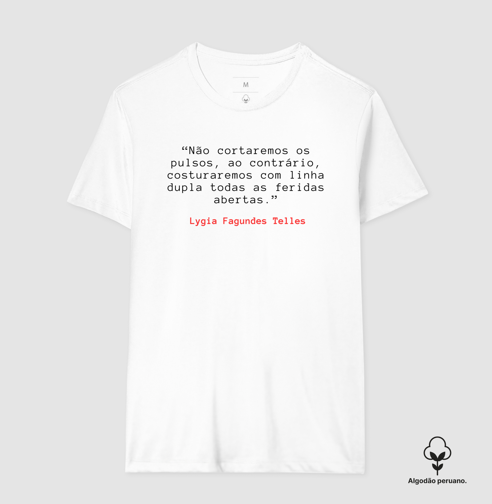 Camiseta em Algodão Peruano Lygia Fagundes Telles