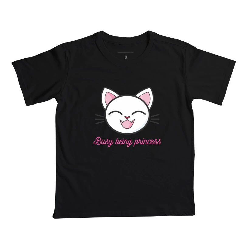 camiseta infantil gatinha 
