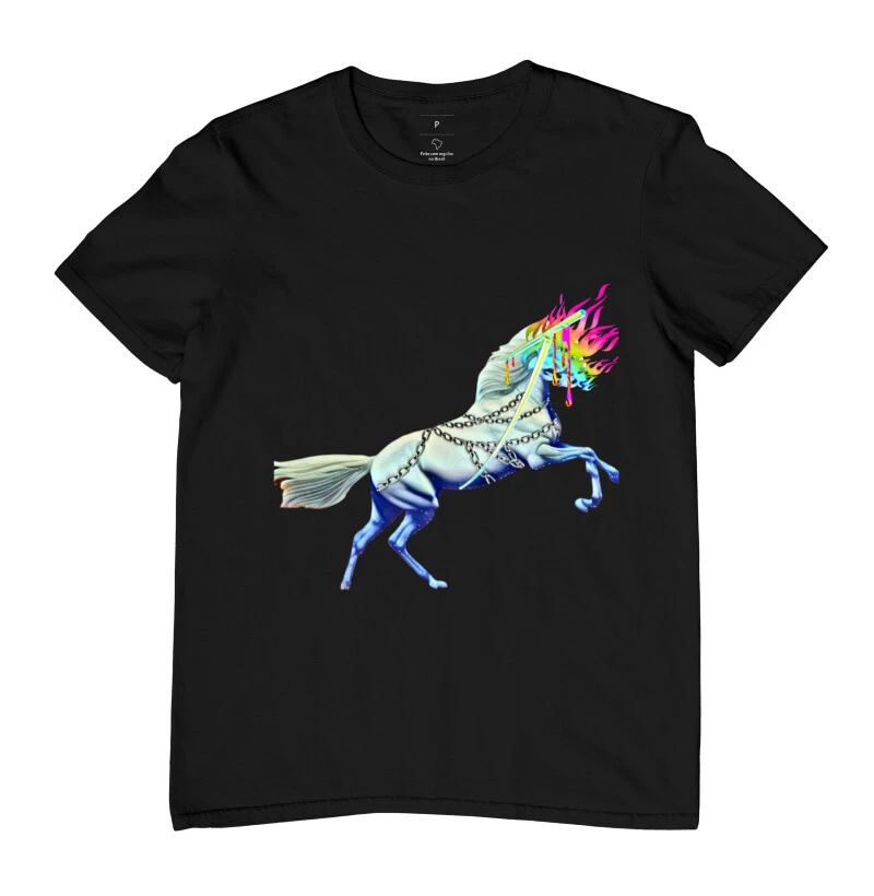 Camiseta Masculina Fire Head Horse