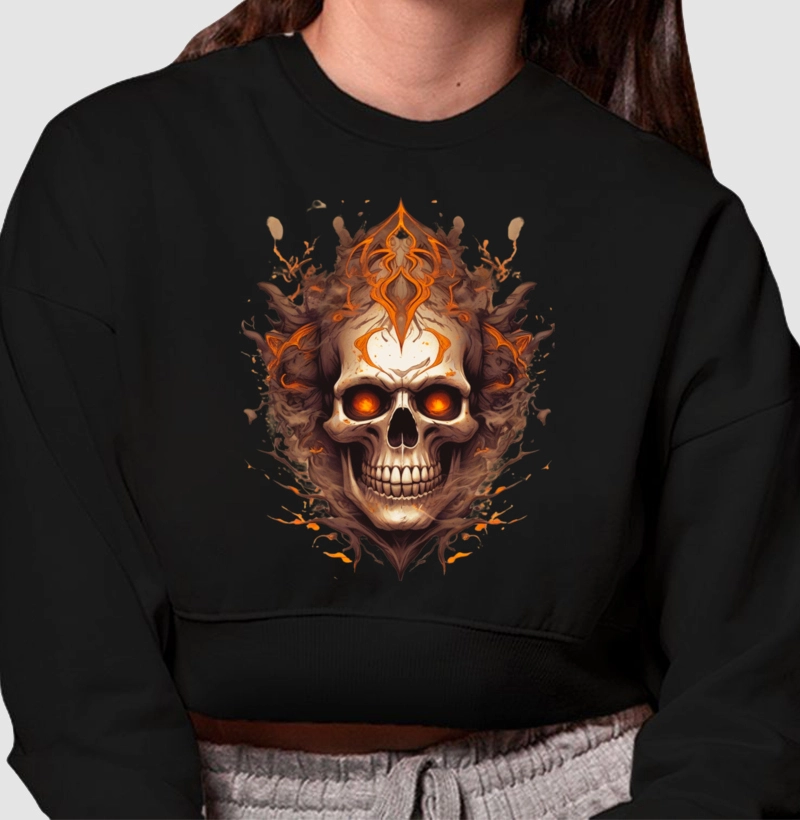 Moletom Cropped Caveira Regente