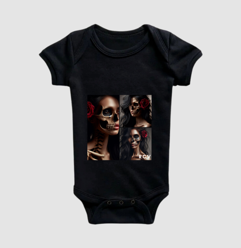 Camiseta RCV Rosa Caveira trio