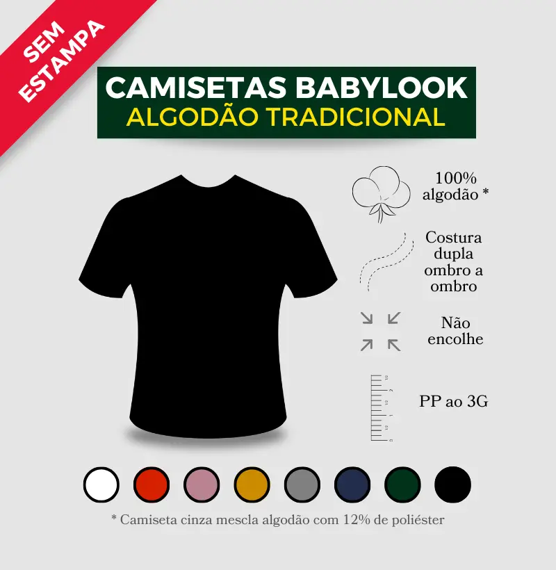 BABYLOOK ALGODÃO TRADICIONAL (s/ estampa)