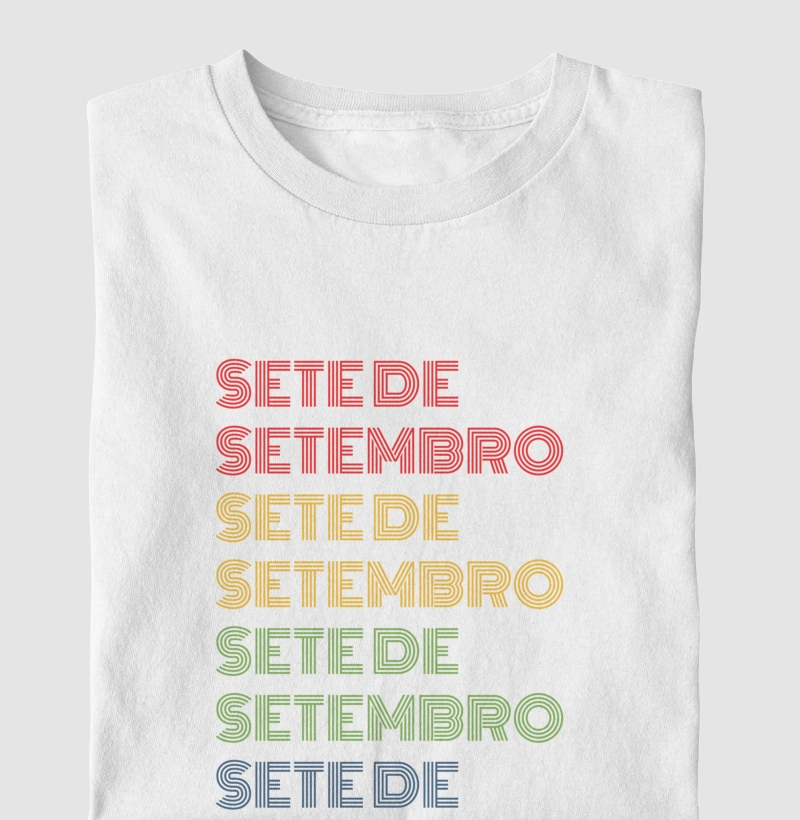 Sete de Setembro Letreiro Retrô