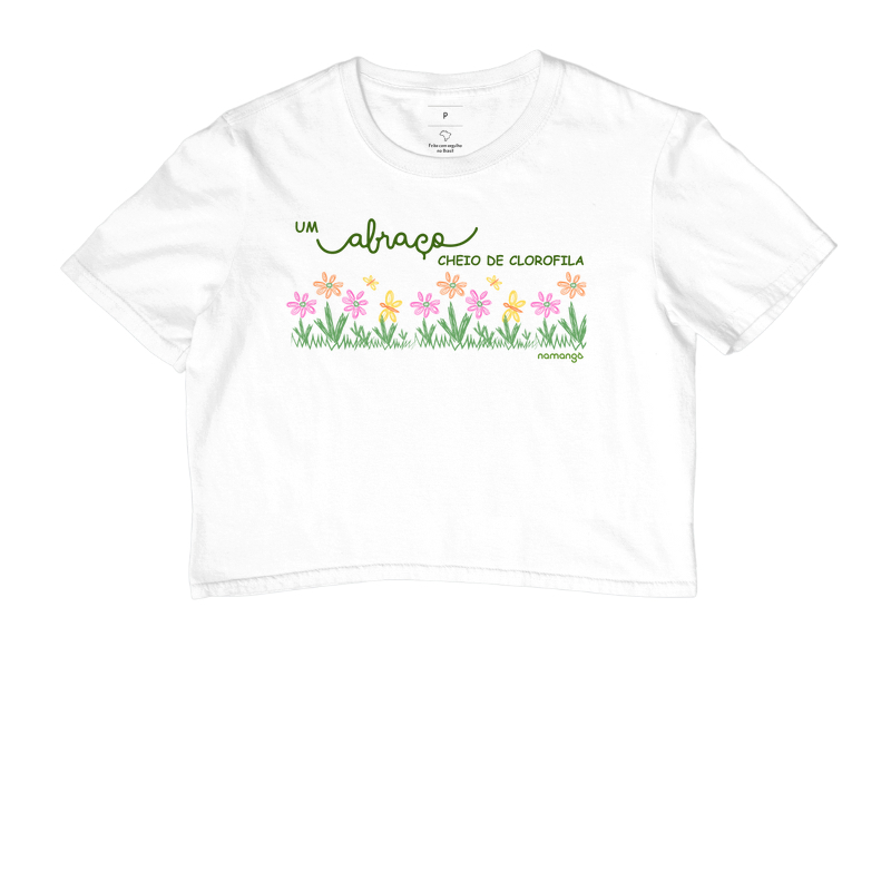 Camiseta Um Abraço Cheio de Clorofila – Para Quem Transborda Verde - Na Manga