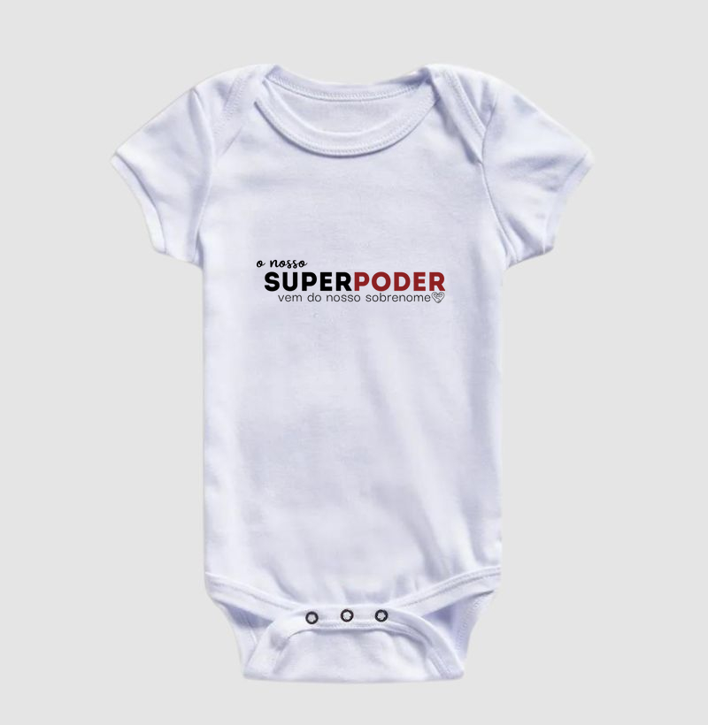 Body Infantil -  Familia O nosso super poder