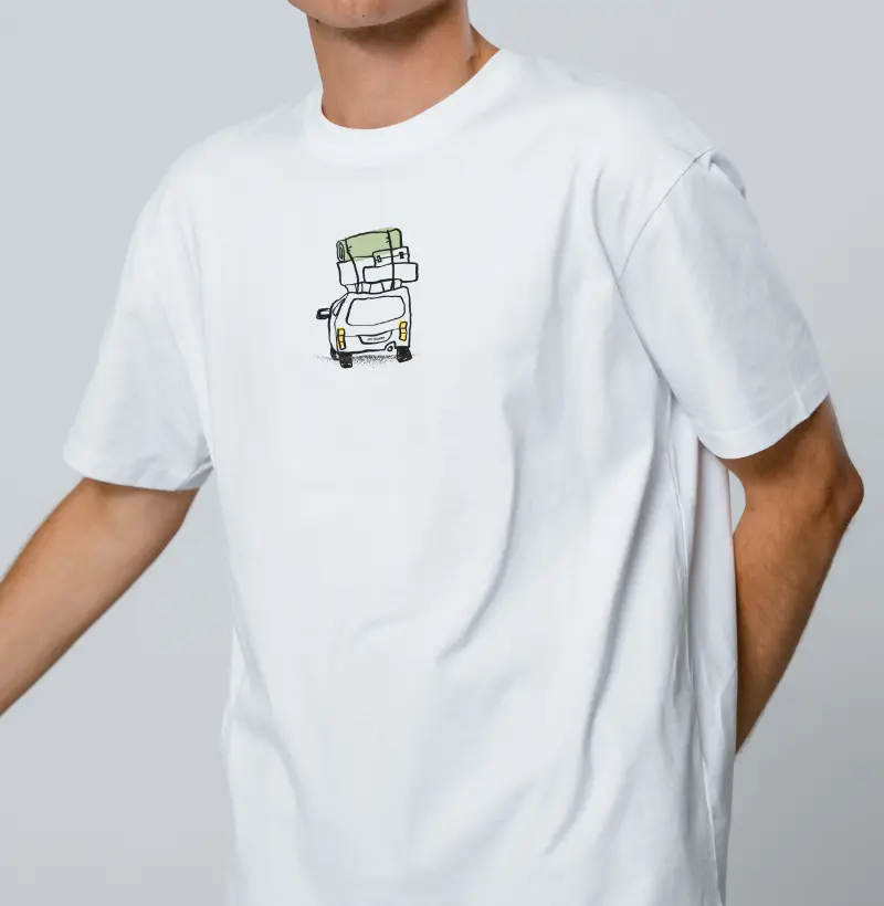Camiseta Viajante Mochileiro de Carro