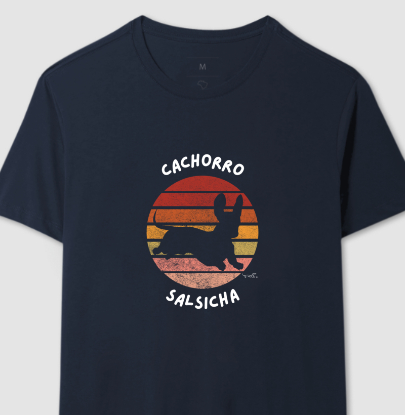 Camiseta Cachorro Salsicha - casual CS002AZ
