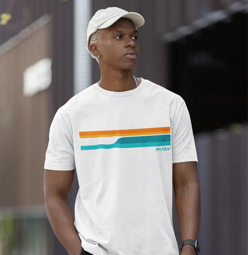 CAMISETA AMO SURF ONDA PÔR DO SOL