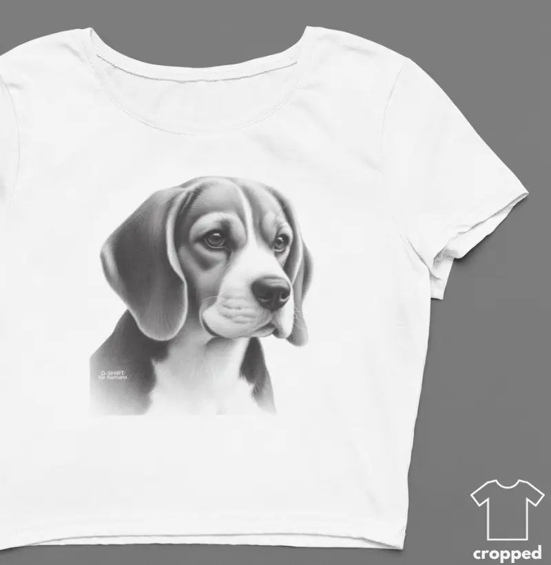 Cropped - Feito a mão - beagle