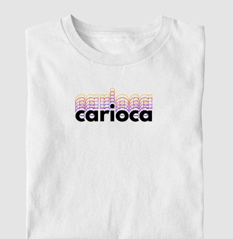 Camiseta Carioca Contornos Coloridos