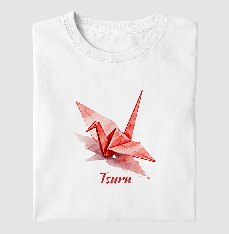 TSURU AQUARELADO VERMELHO