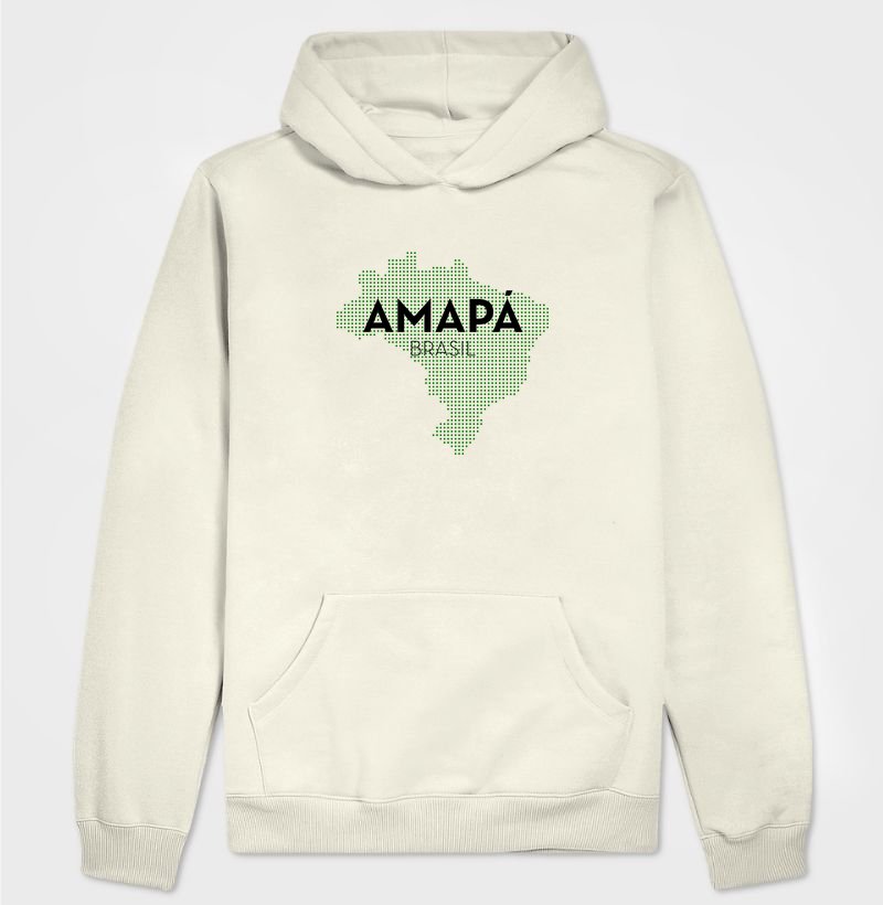 Agasalho de Moletom Amapá Estado Mapa Brasil