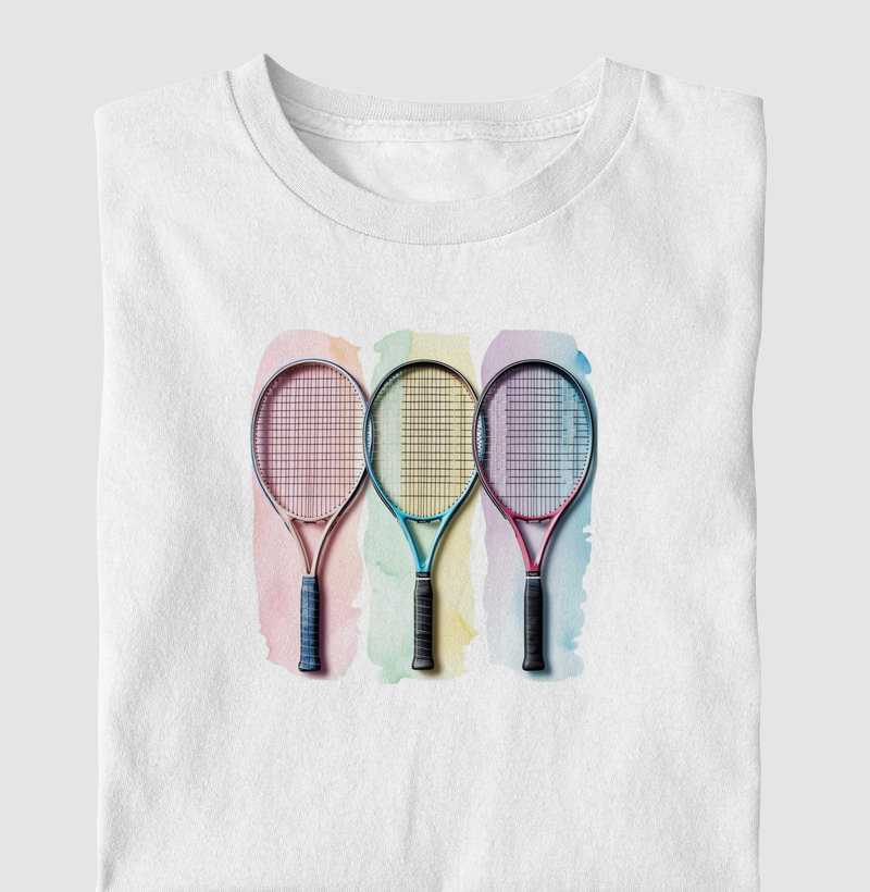 3 Raquetes aquarela