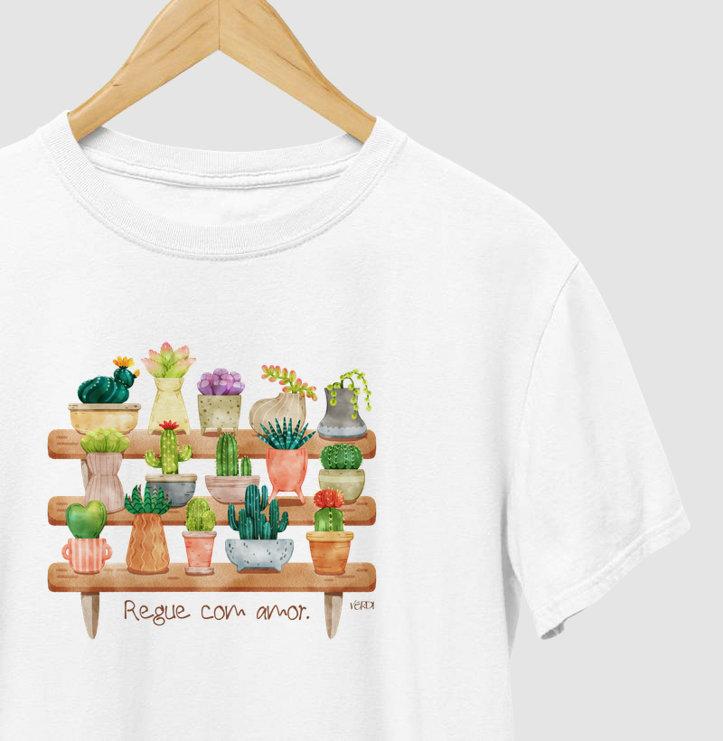 Estante de suculentas - Regue com amor