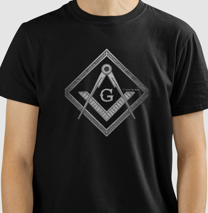 Camiseta maçônica - Esquadro compasso qd