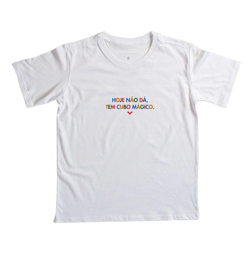 Camiseta Kids Hoje não dá, tem Cubo Mágico